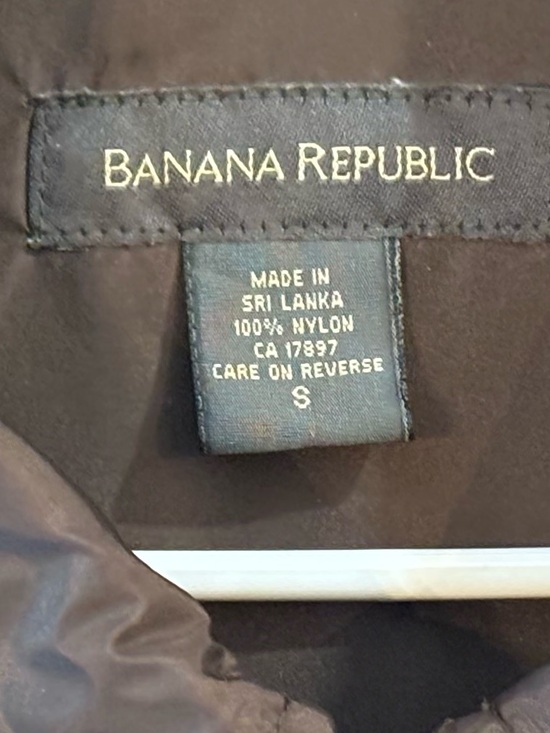 Banana Republic Men's Small  Brown Hooded Windbreaker - Picture 3 of 15